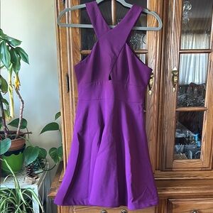 Elegant Purple Sleeveless Dress